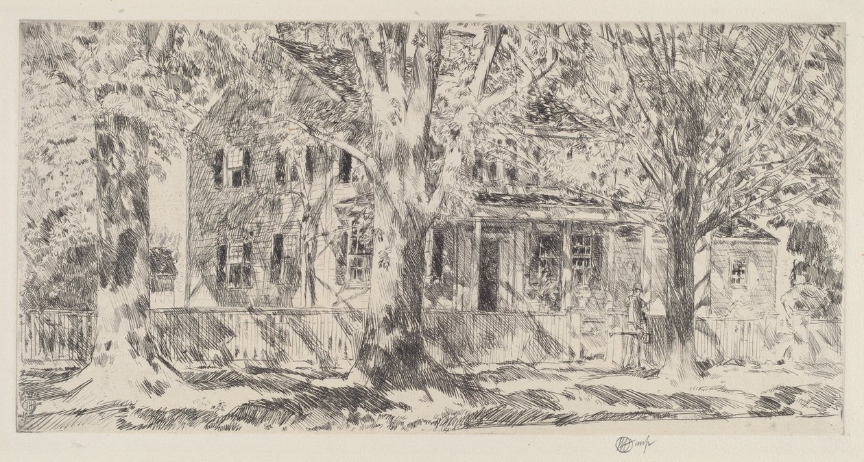 Dom przy głównej ulicy, Easthampton autorstwa Childe Hassam