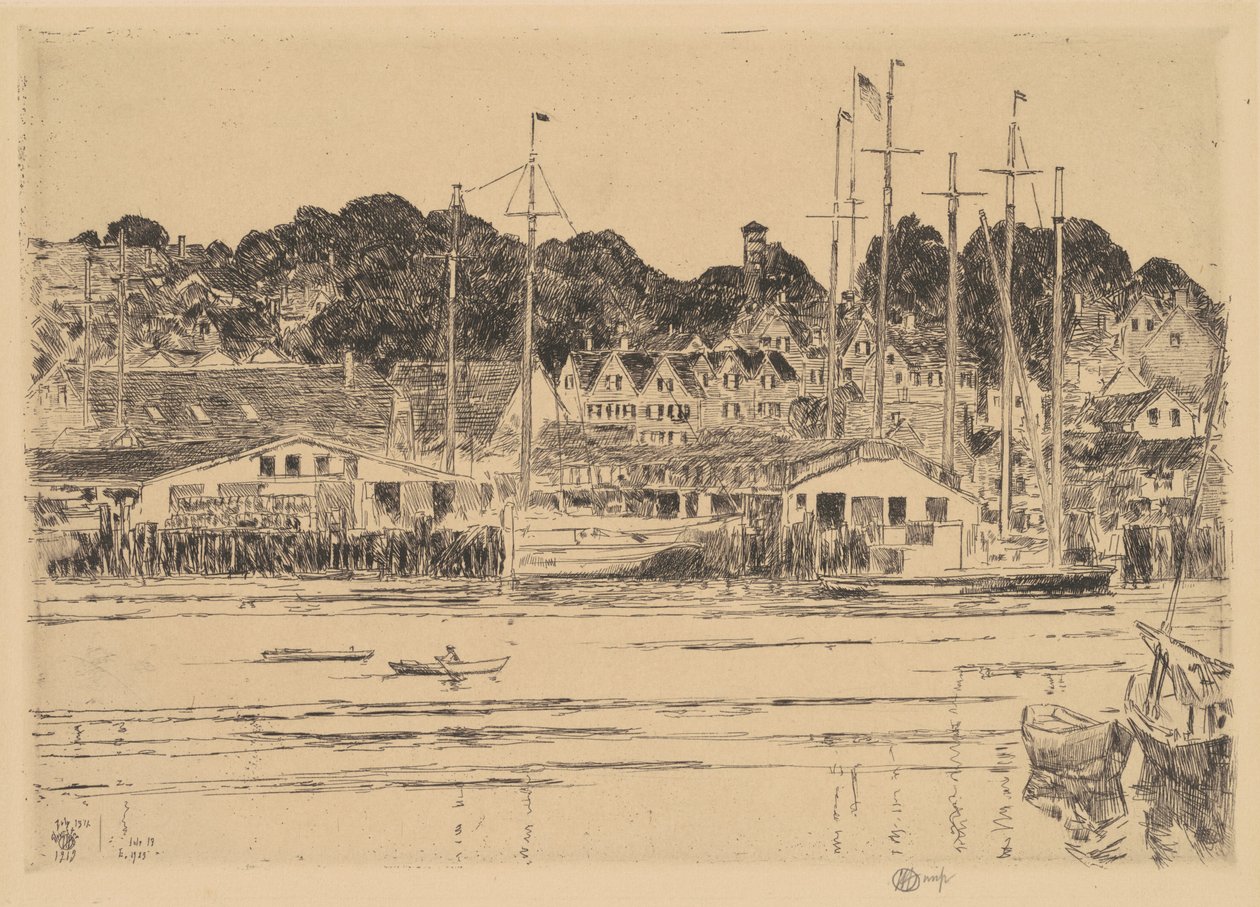Port Wewnętrzny, Gloucester autorstwa Childe Hassam