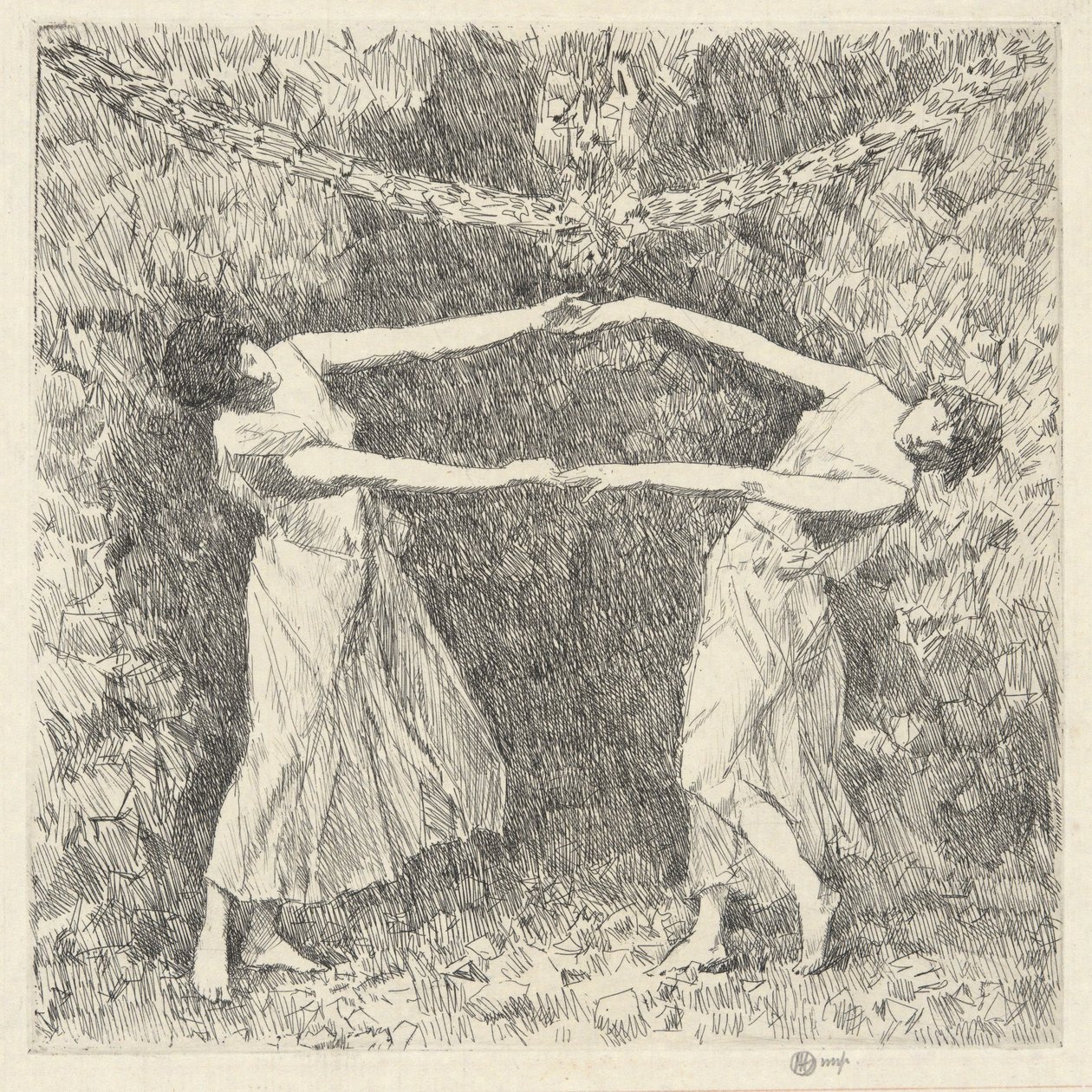 Laurowy taniec autorstwa Childe Hassam