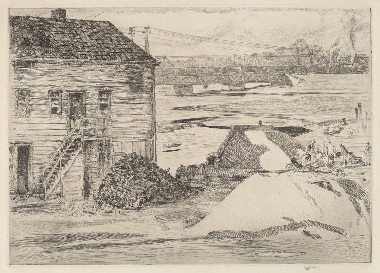 Odpływ, most Cob Cob autorstwa Childe Hassam