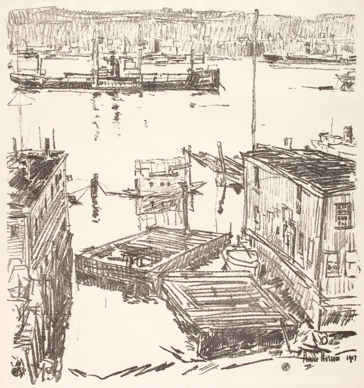 North River autorstwa Childe Hassam