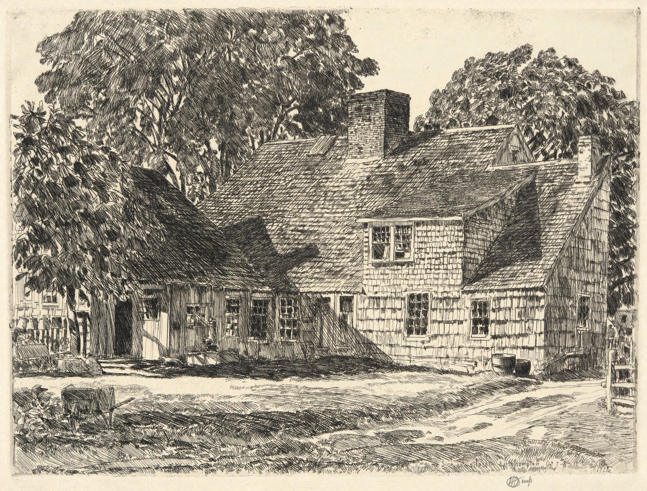Stary dom Dominy, Easthampton autorstwa Childe Hassam