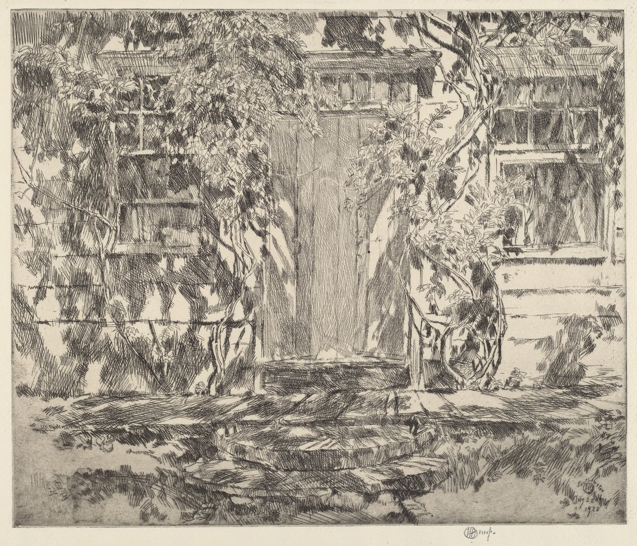 Stare drzwi, Easthampton autorstwa Childe Hassam