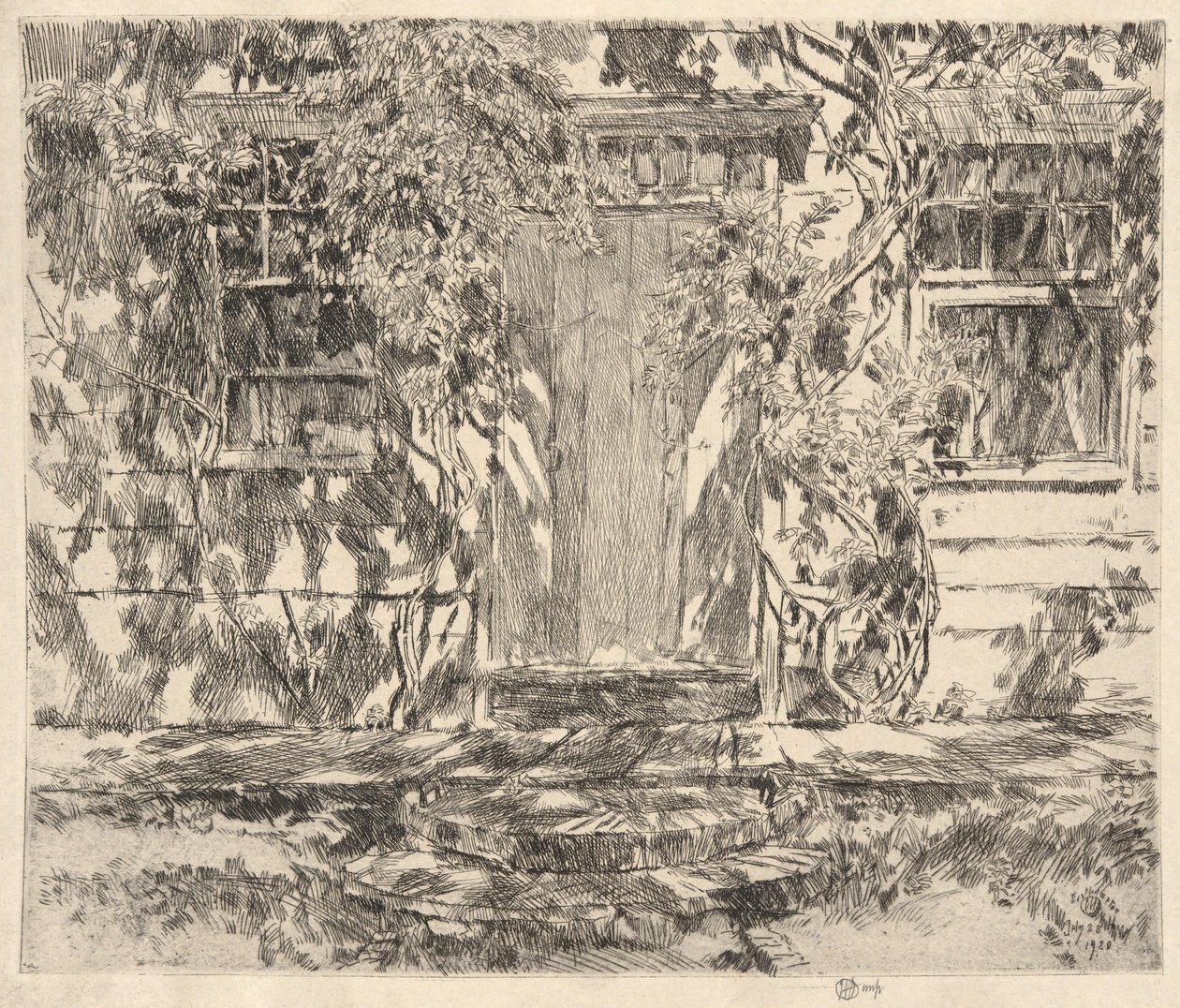 Stare drzwi, Easthmapton, 1920 autorstwa Childe Hassam