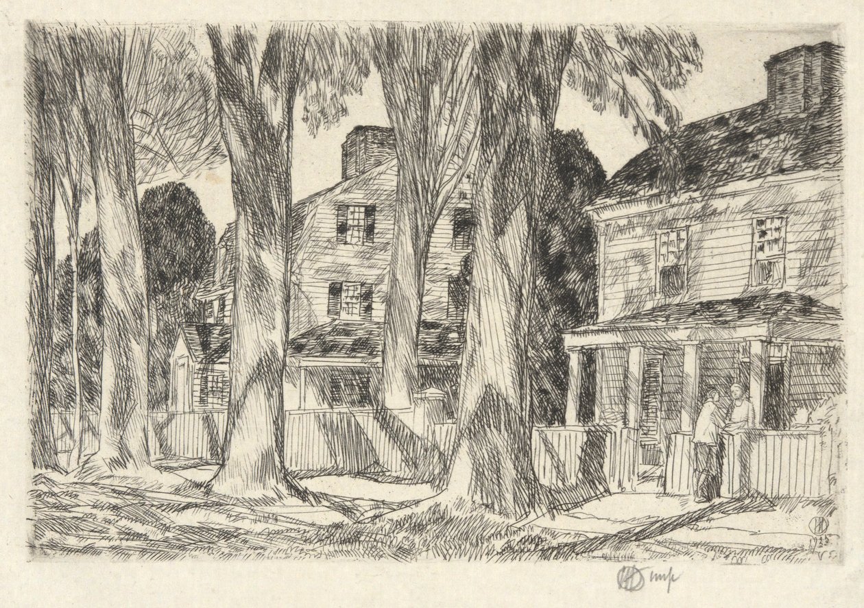 Ulica Sunlight Village, 1925 autorstwa Childe Hassam