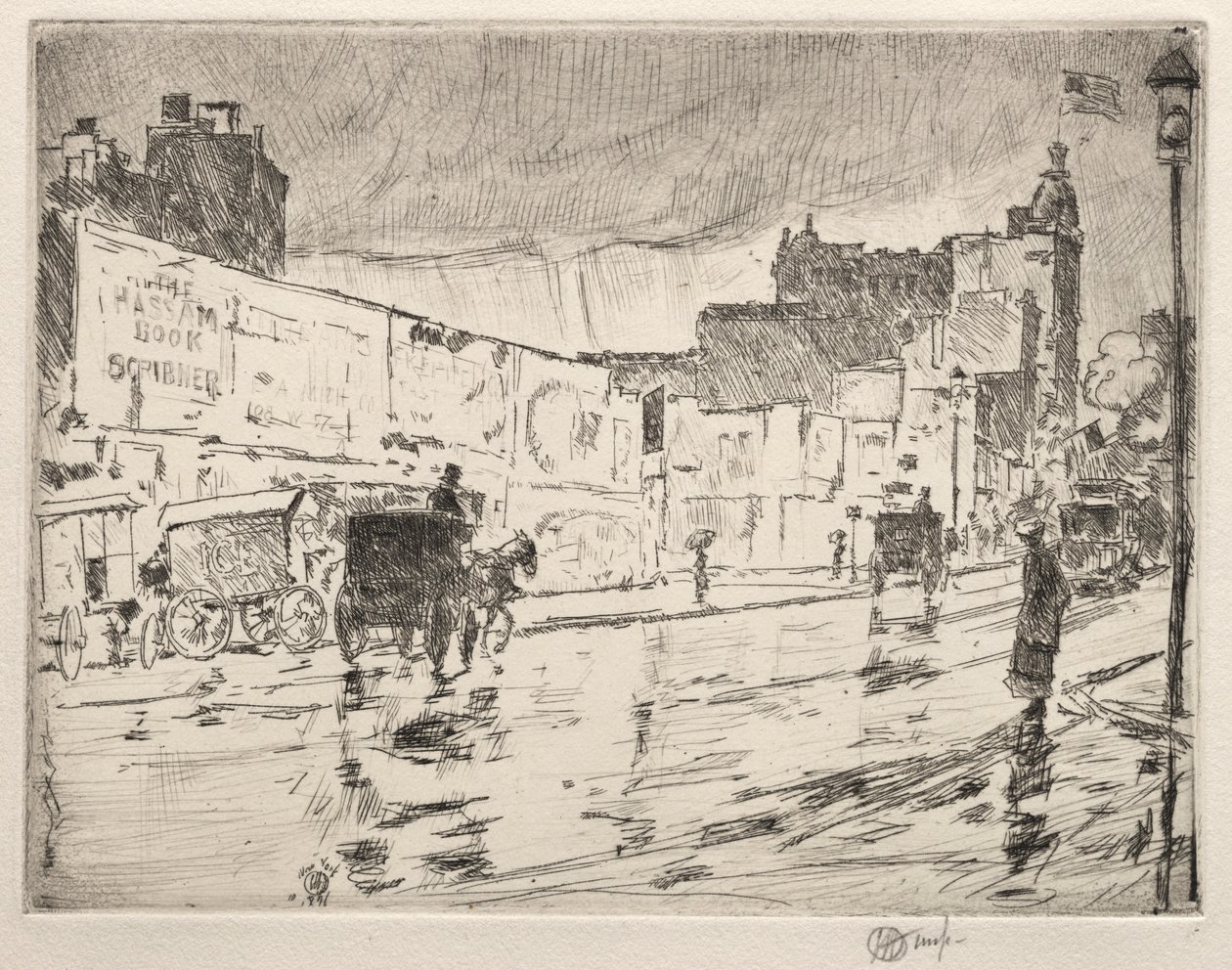Billboardy, Nowy Jork, 1896. autorstwa Childe Hassam