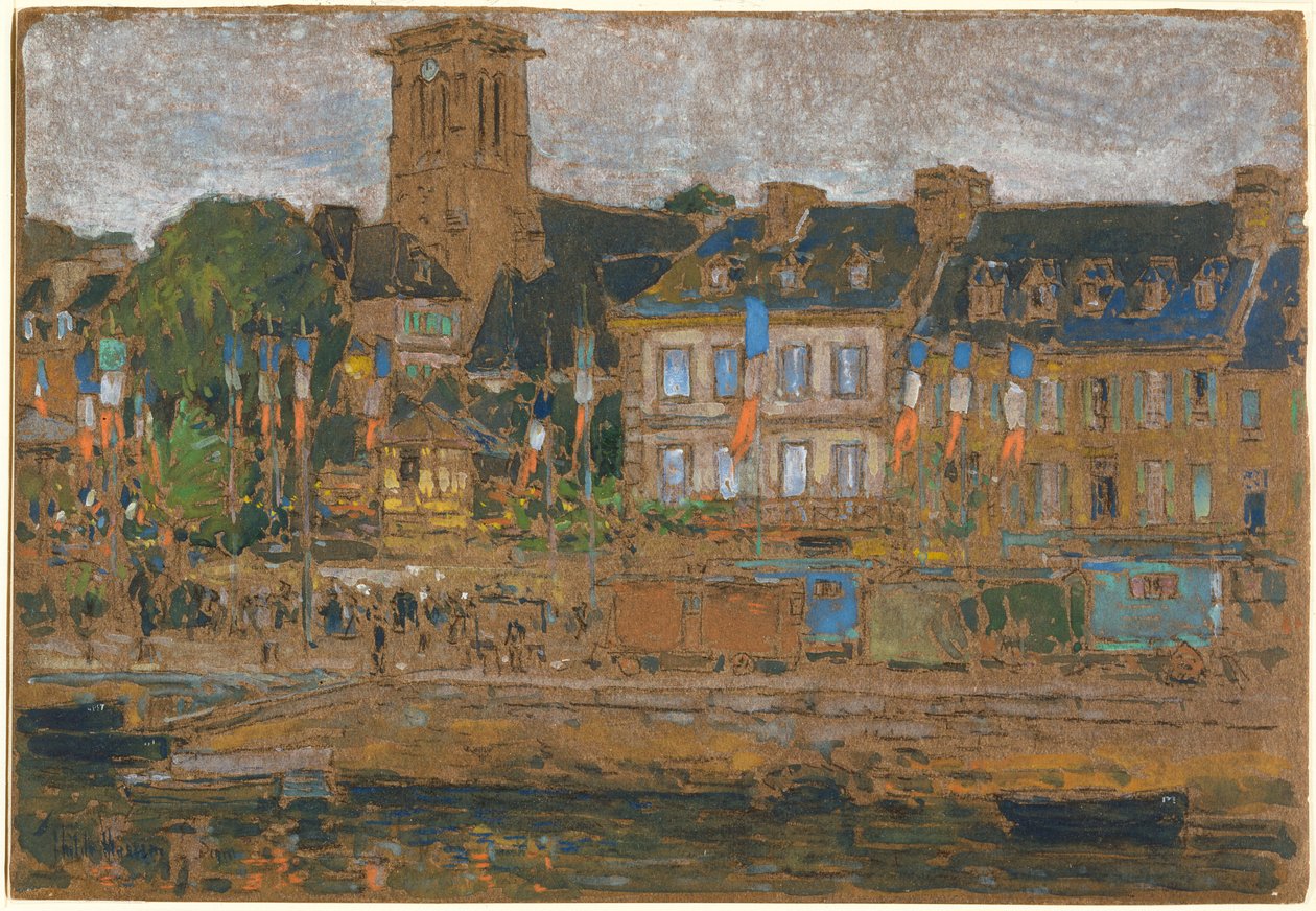 Święto w Lannion autorstwa Childe Hassam