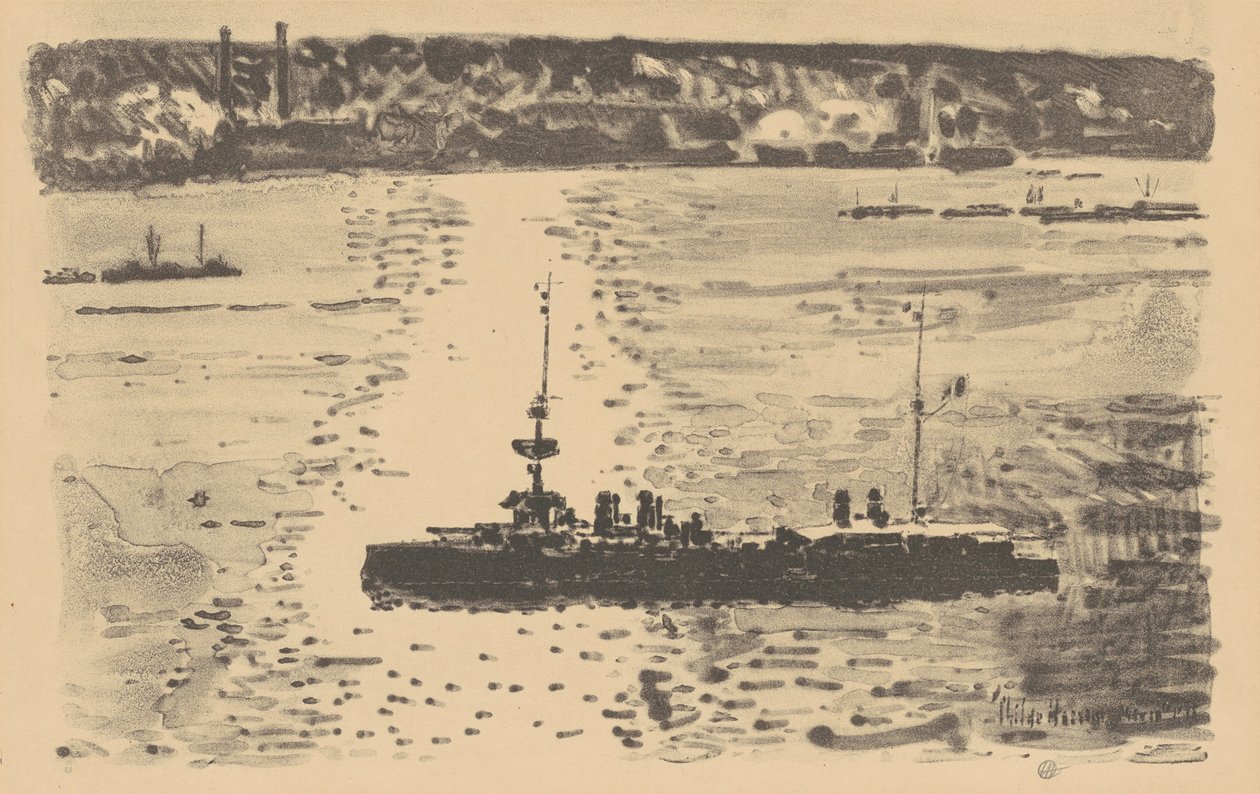 Francuski krążownik autorstwa Childe Hassam