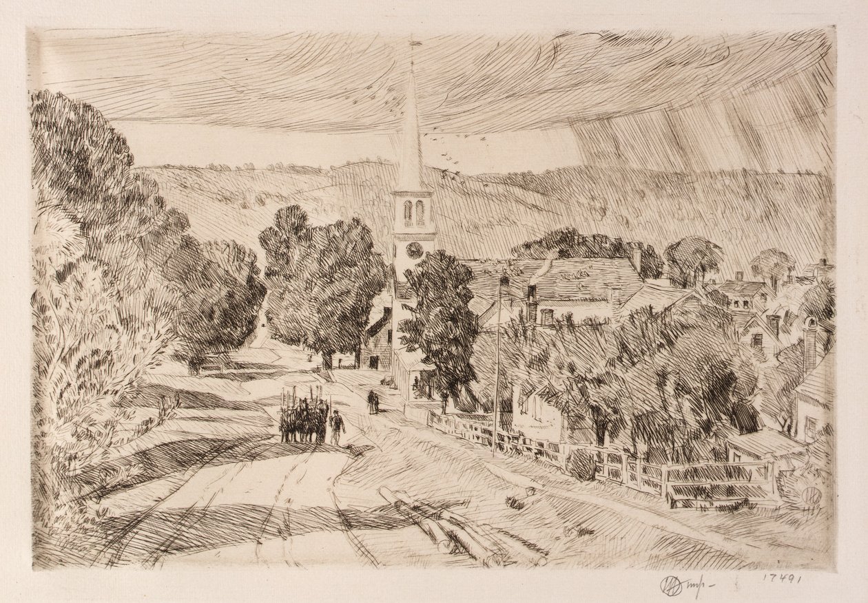 The Vermont Village (Peacham) autorstwa Childe Hassam