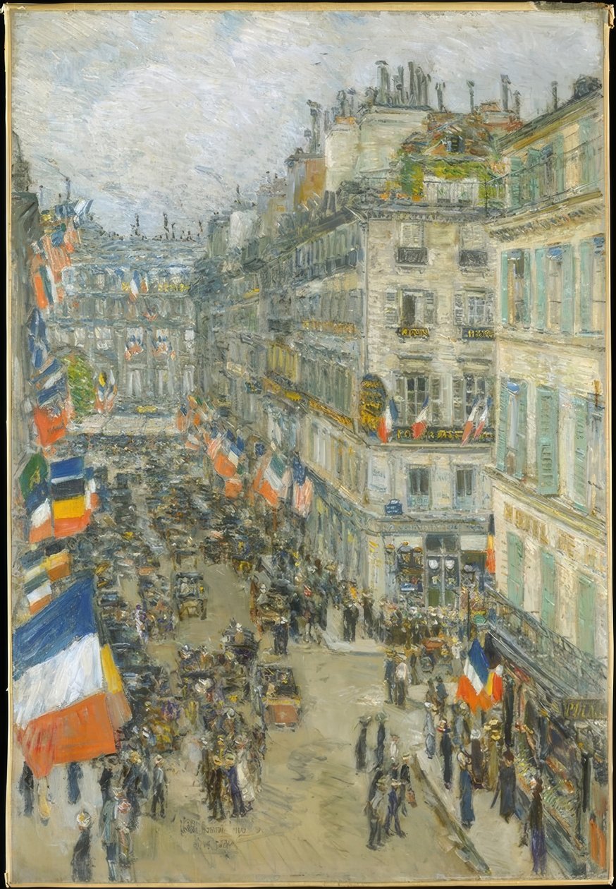 Czternastego lipca, Rue Daunou, 1910 autorstwa Childe Hassam