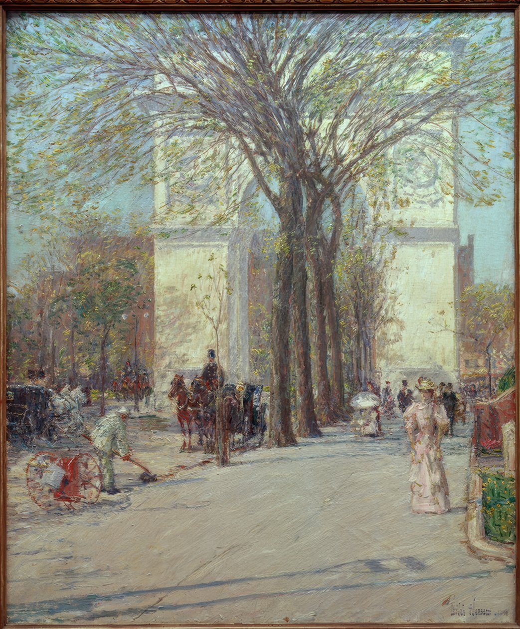 Łuk Waszyngtona, wiosna autorstwa Childe Hassam