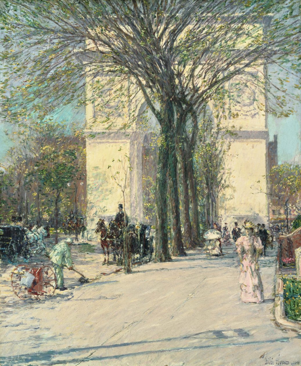 Washington Arch, wiosna autorstwa Childe Hassam