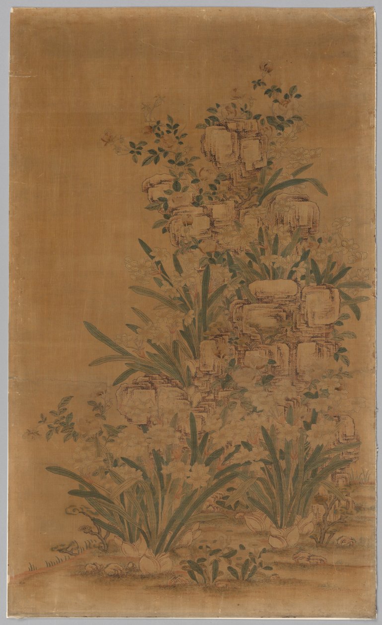 Panel Kesi: Skały i Narcyz autorstwa China, Qing dynasty