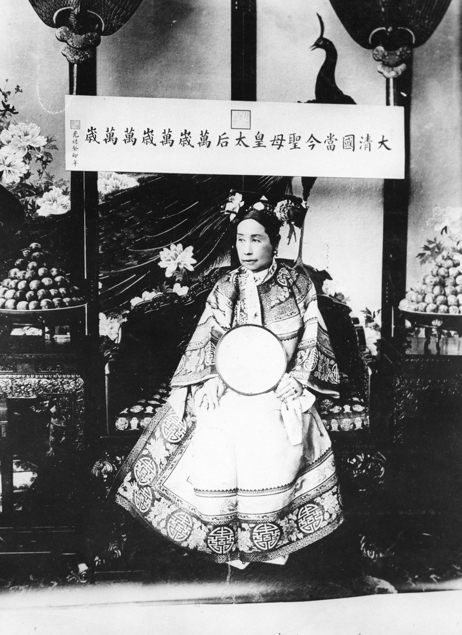 Cesarzowa wdowa Cixi Chin, 1904 autorstwa Chinese Photographer