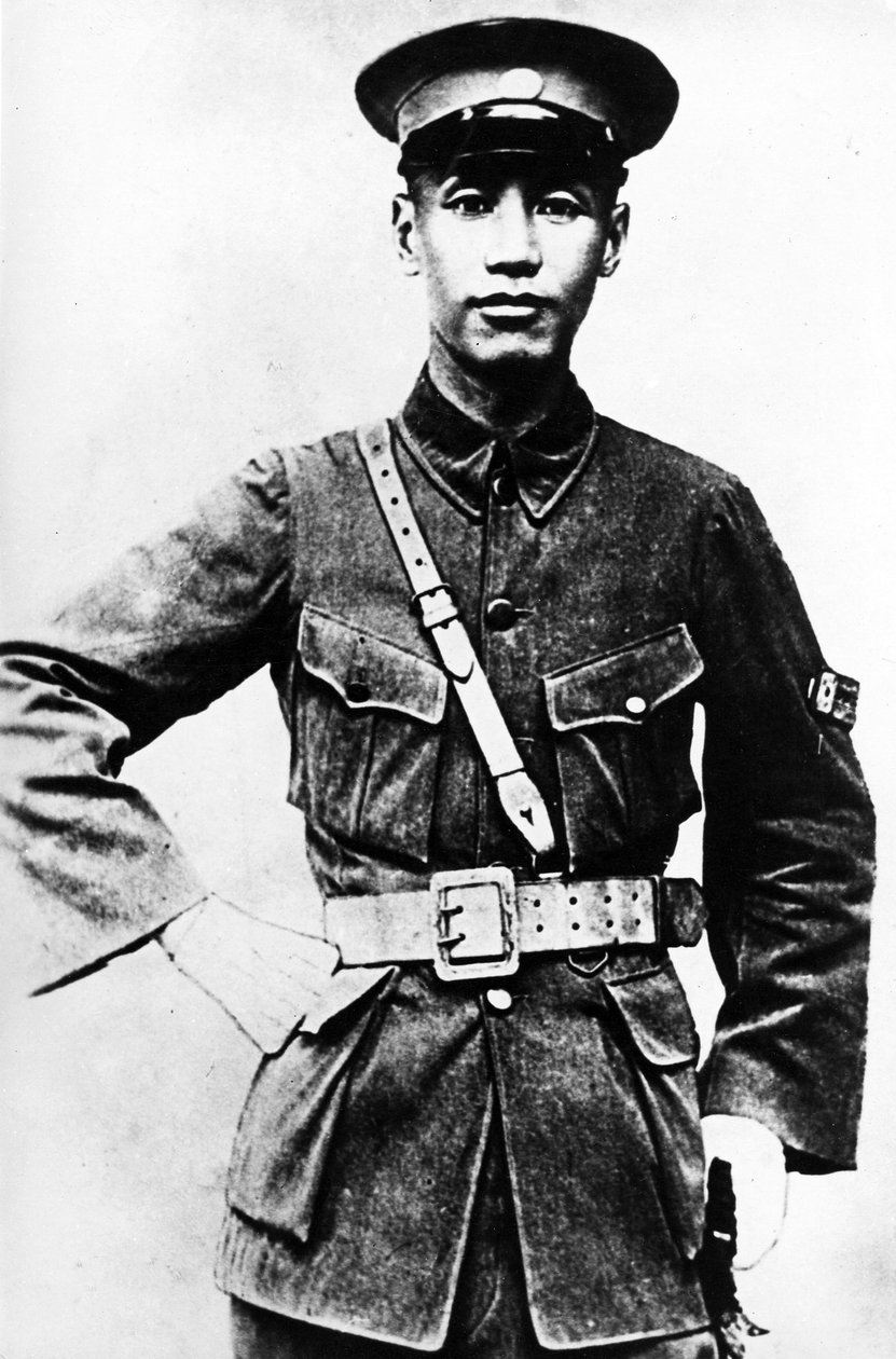 Portret młodego Czang Kaj-szeka, ok. 1920 r. autorstwa Chinese Photographer
