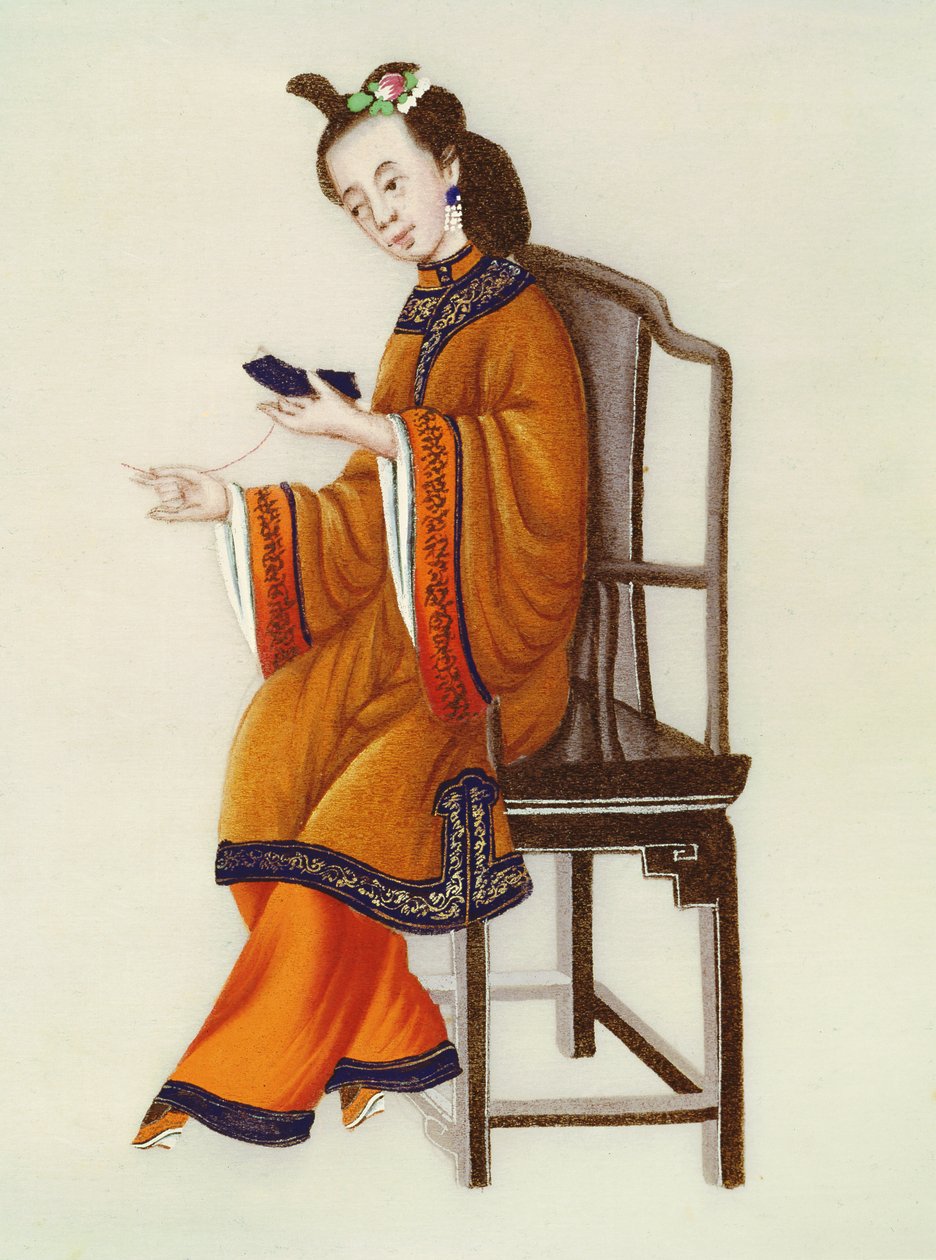 Cerowanie Chinki, okres Qianlong (1736-96) autorstwa Chinese School