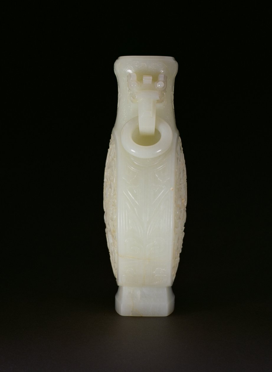 Imperial Moon Flask, okres Qianlong (1736-95) (nefryt) (patrz także 193796) autorstwa Chinese School