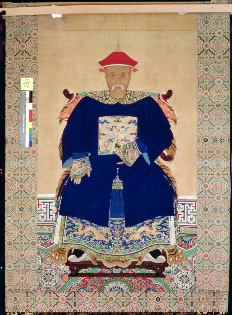 Portret przodka, koniec XVII lub początek XVIII wieku autorstwa Chinese School