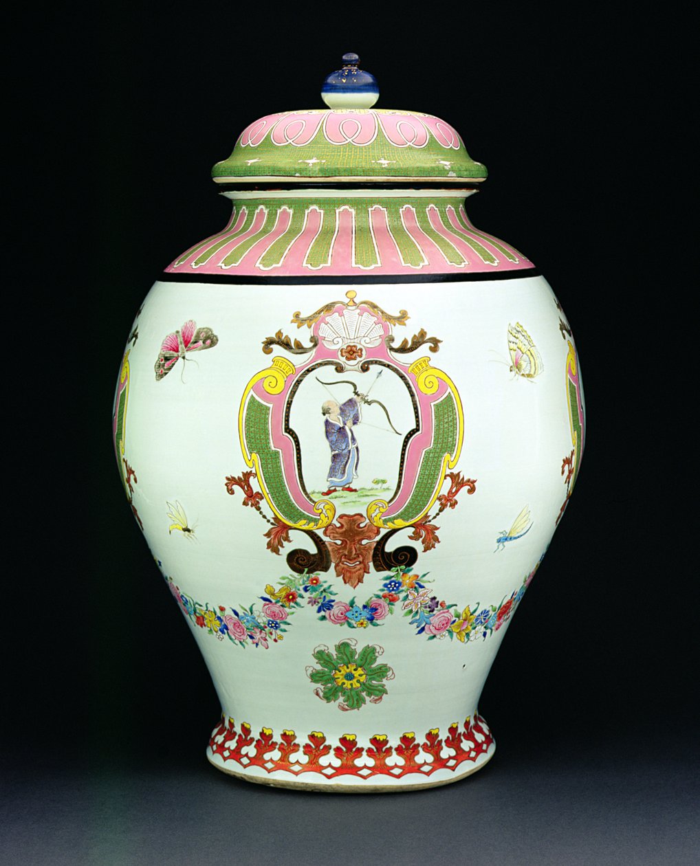 Cysterna malowana według projektu Cornelisa Pronka (1691-1759) ok. 1730 (porcelana) (patrz 206565 dla miski) autorstwa Chinese School