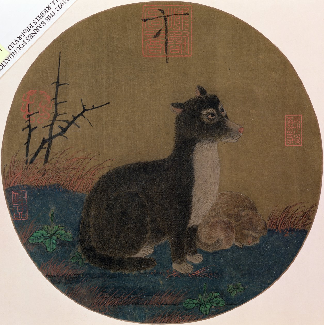 Psy, dynastia Hui-Tsung, 1100-35 autorstwa Chinese School