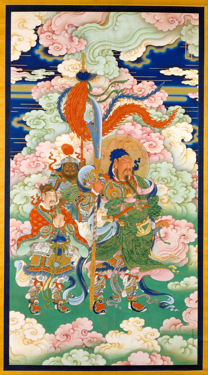 Cesarz Guan, wiszący zwój, ok. 1700 autorstwa Chinese School