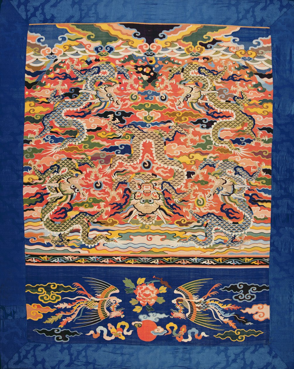 Pięciosmokowy Kossu, okres Wanli, 1573-1619 (jedwab) autorstwa Chinese School