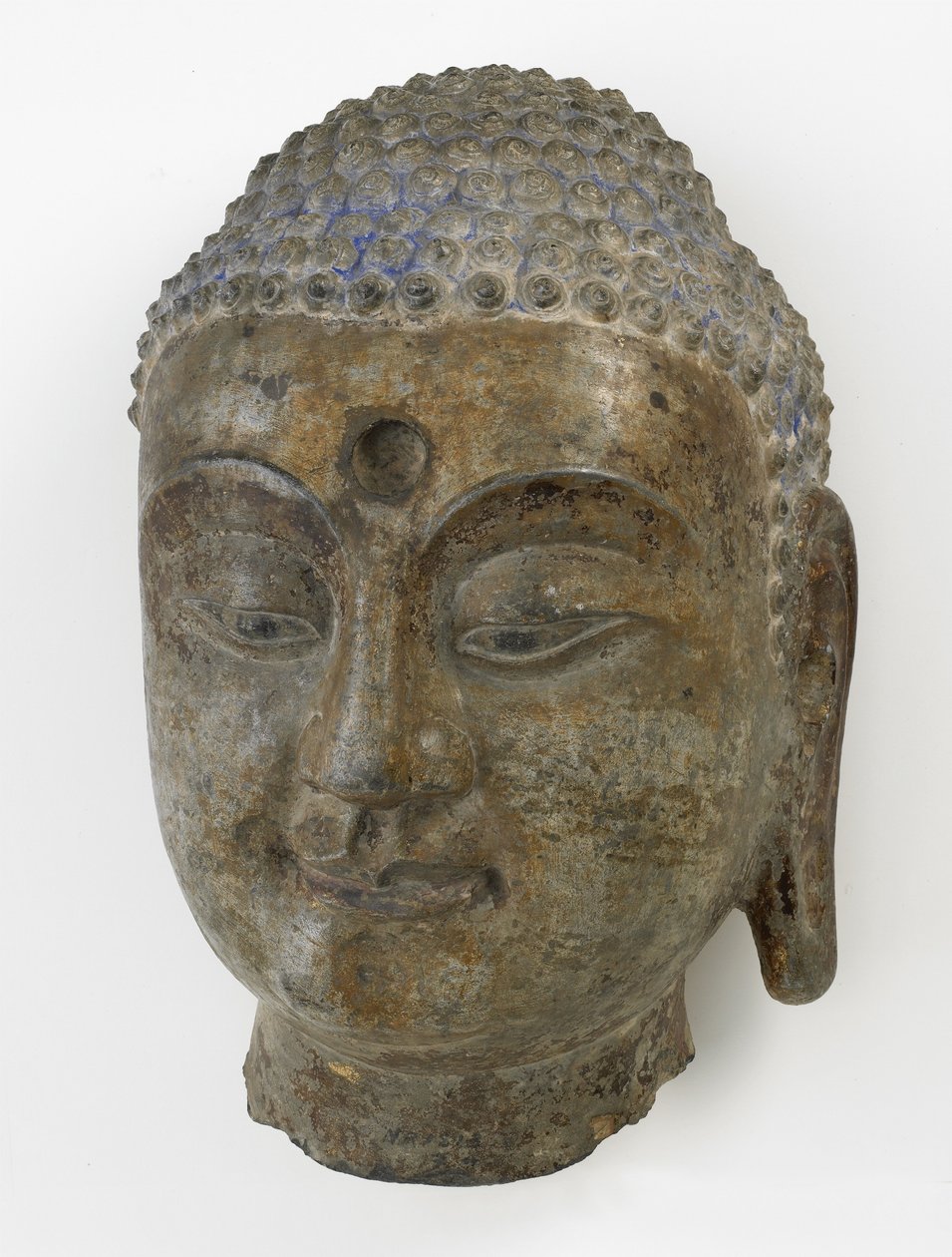 Głowa Buddy, okres podziału, 550-577 (wapień) autorstwa Chinese School