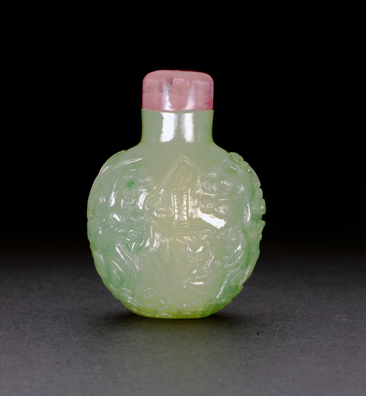 Jadeitowa tabaka, ok.1780-1850 (nefryt) autorstwa Chinese School