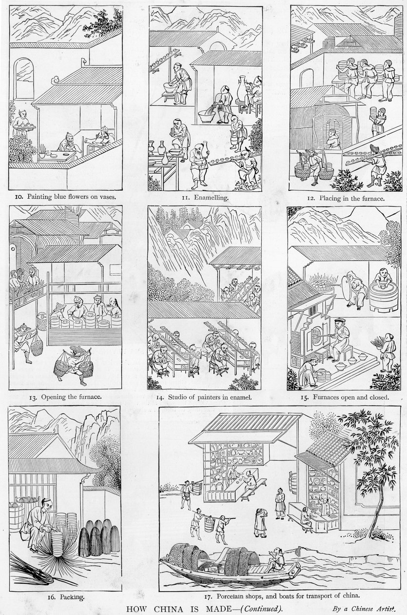 Produkcja porcelany (patrz również 384116) autorstwa Chinese School