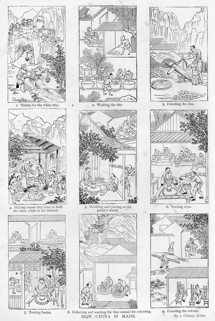 Produkcja porcelany (patrz również 384117) autorstwa Chinese School