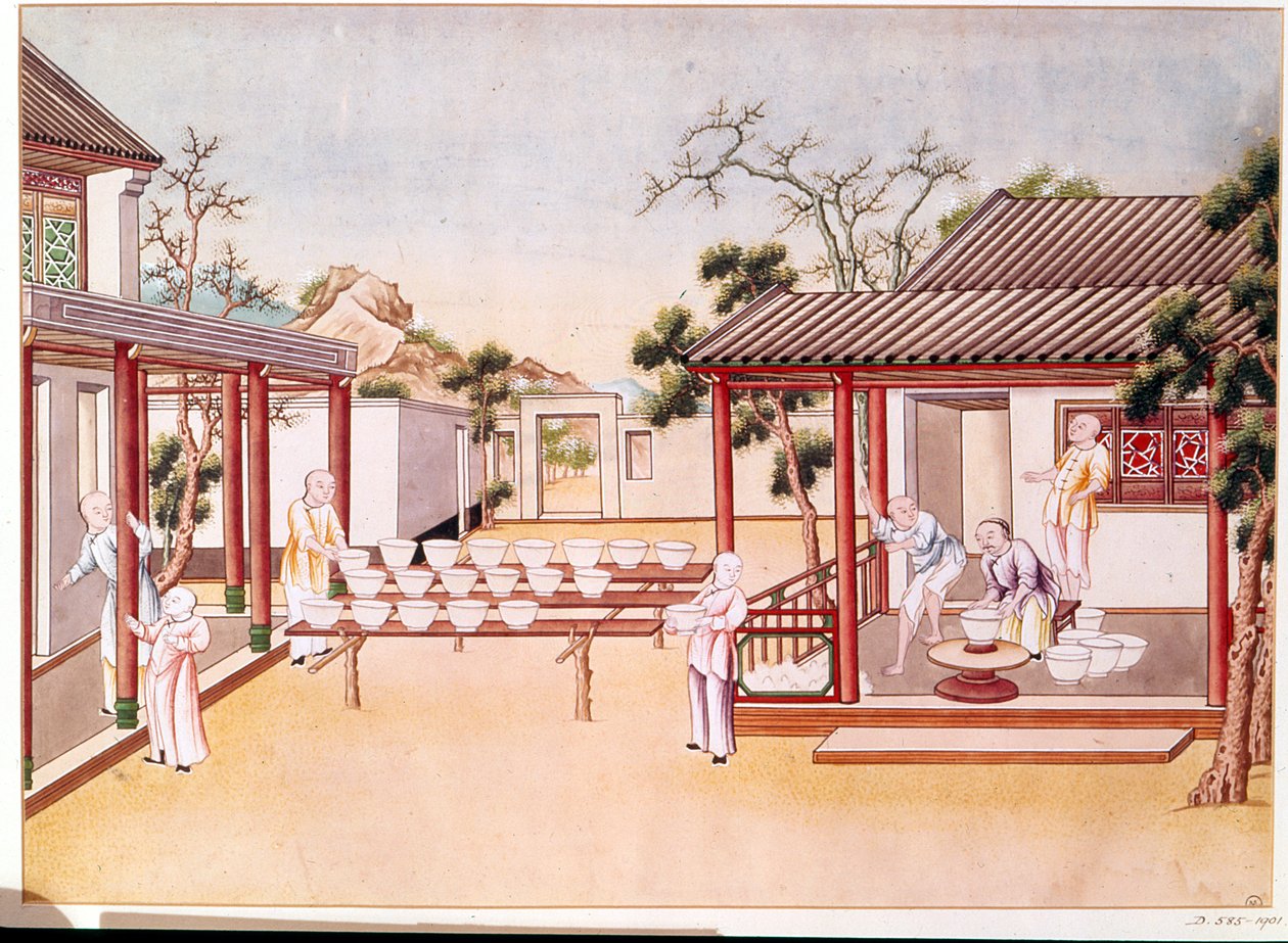 Produkcja porcelany (wc na papierze) autorstwa Chinese School