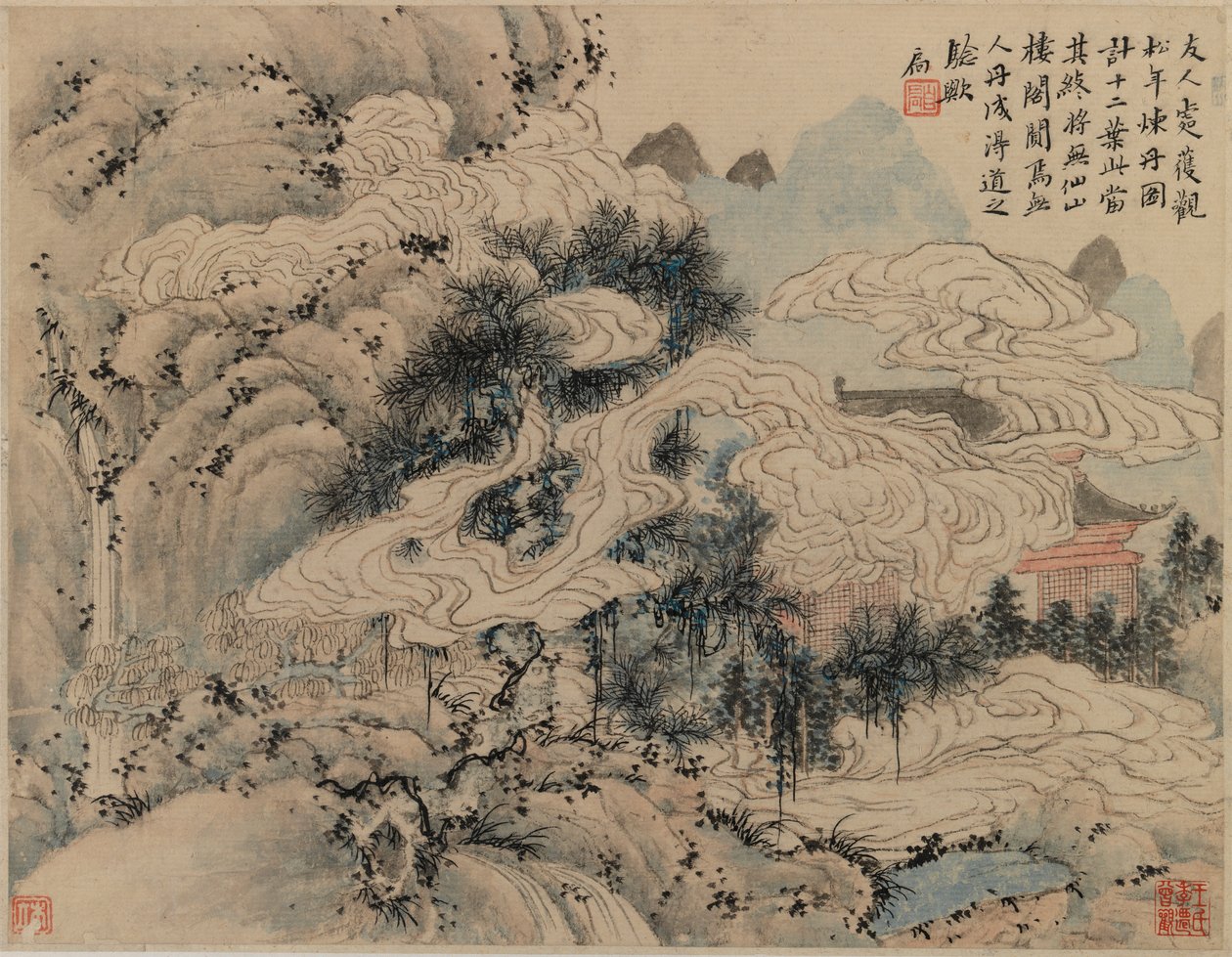 Przygotowanie Eliksiru Życia (tusz i kolor na papierze) autorstwa Chinese School
