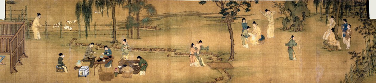 Spotkanie naukowców w bambusowym ogrodzie autorstwa Chinese School
