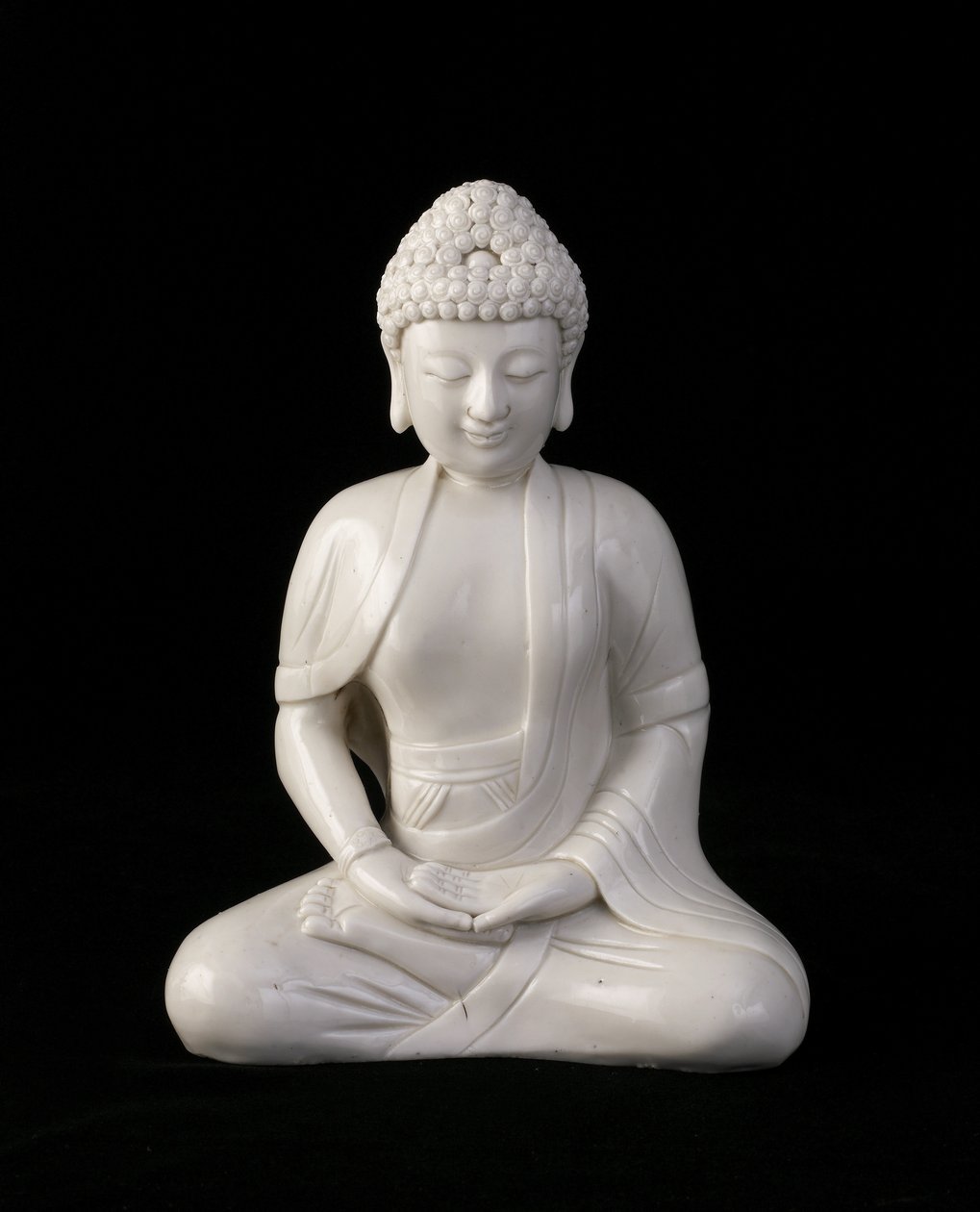 Siedzący Budda, prowincja Fujian, dynastia Ming lub Qing (ceramika) autorstwa Chinese School