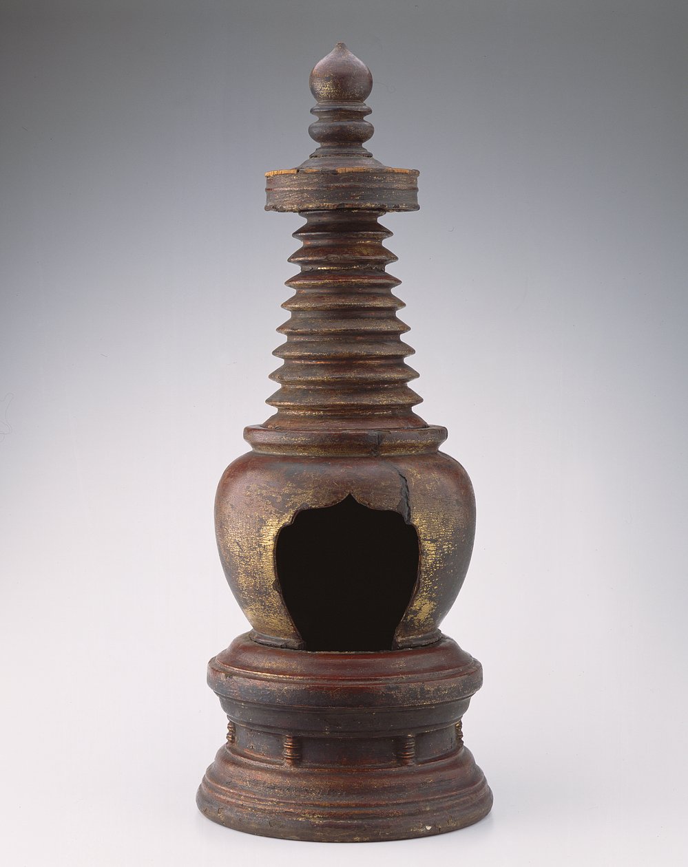 Stupa, dynastia Ming (1368-1644) (lakierowane drewno i złoto) autorstwa Chinese School