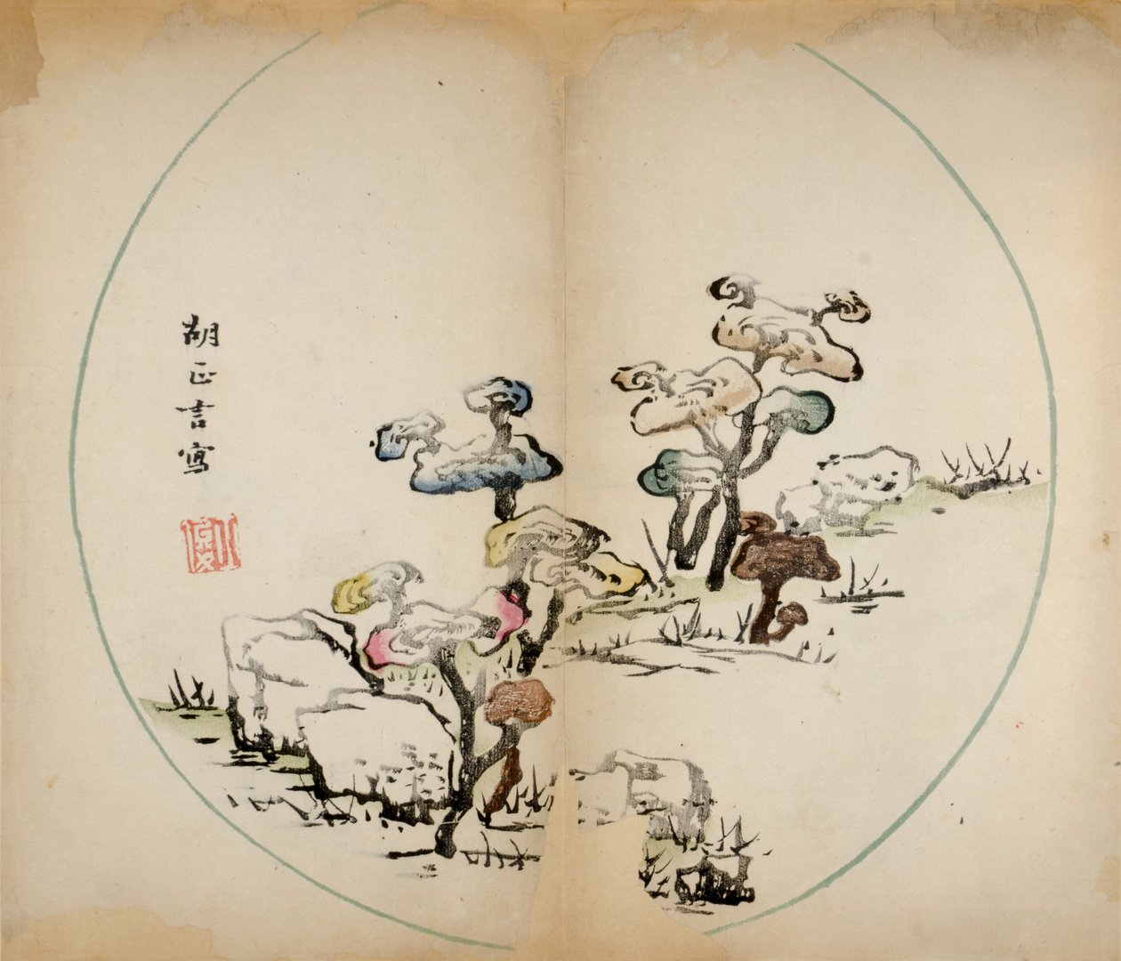 Dziesięć bambusowych odbitek studyjnych, 1643 (drewno) autorstwa Chinese School