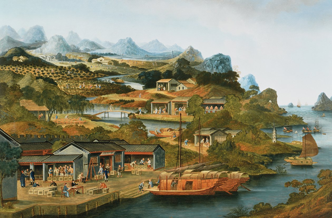 Handel herbatą w Chinach autorstwa Chinese School