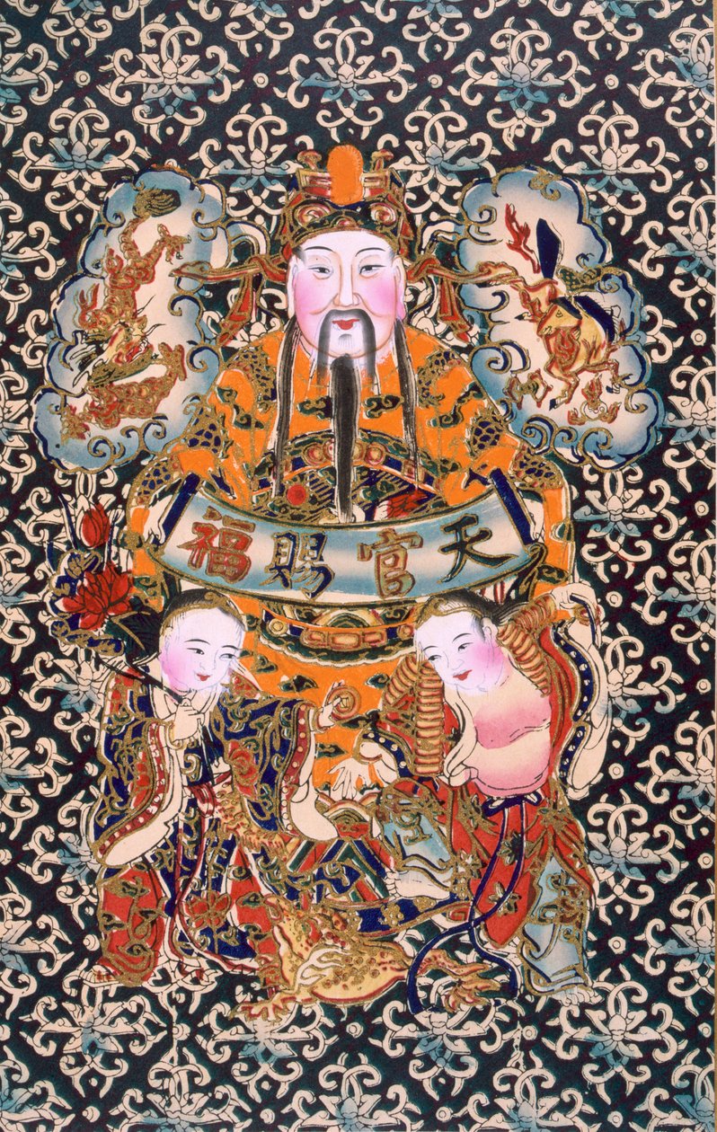 Tien Koan Tse Fou (drewniak) autorstwa Chinese School