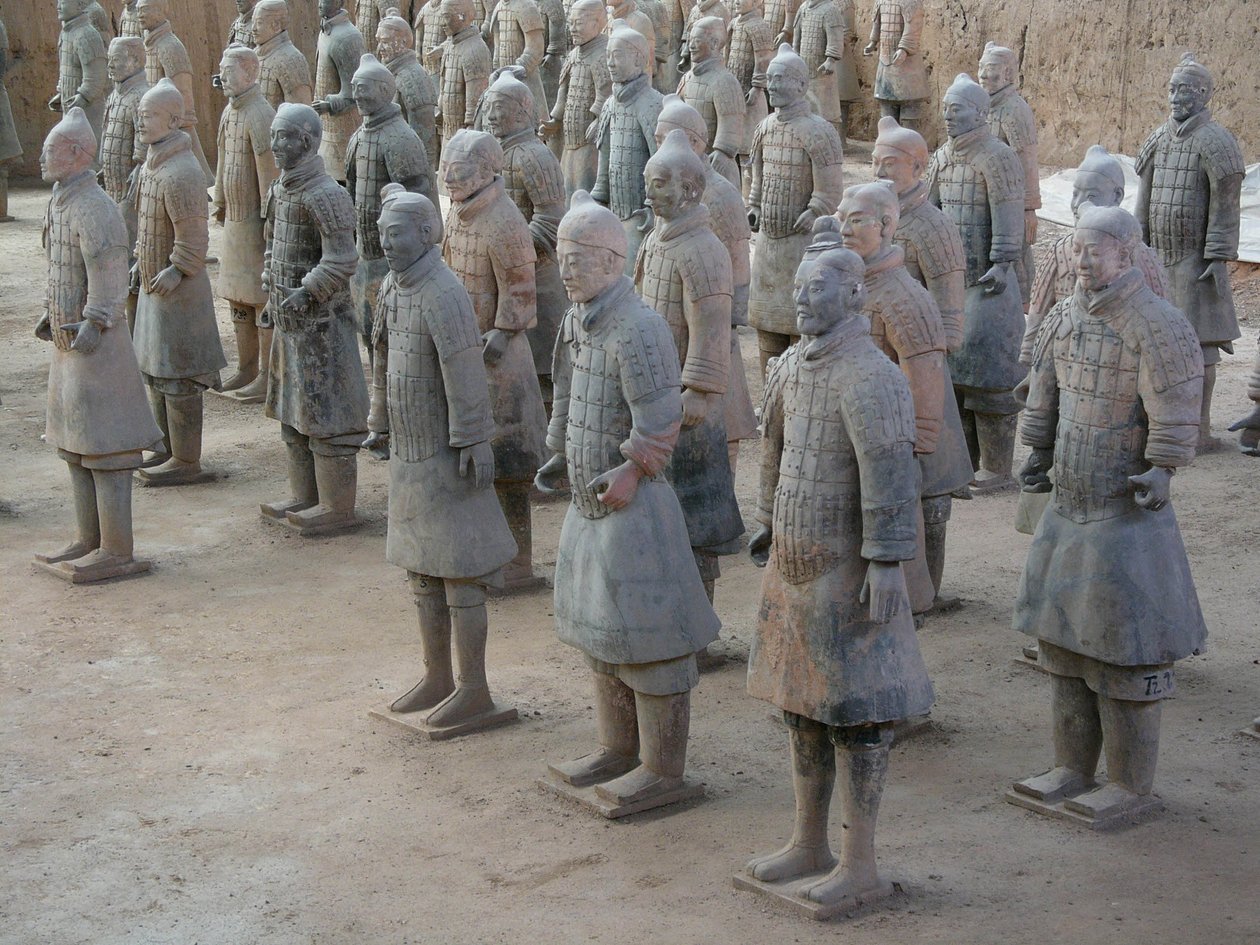 Muzeum Xian, wojownicy z terakoty z grobowca cesarza Shi Huangdi autorstwa Chinese School