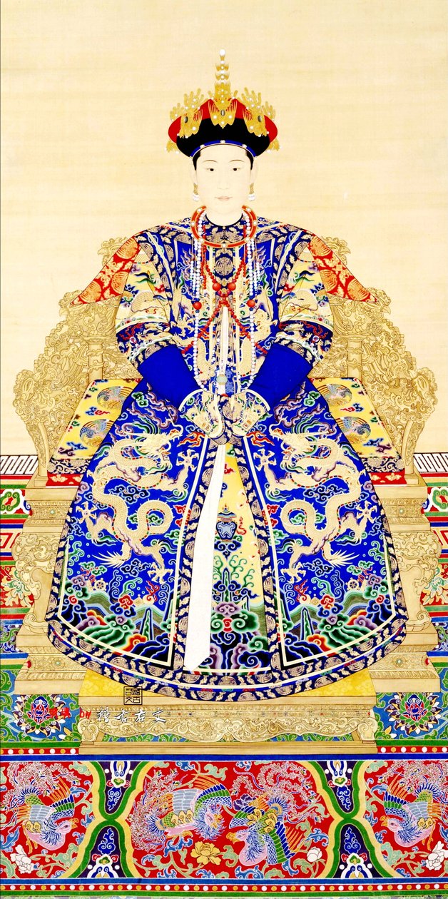 cesarzowa jin GX Ian (od .1681-1731), pierwsza małżonka cesarza Yongzhenga (1678-1735) autorstwa Chinese School Chinese School
