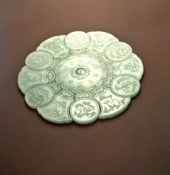Kalendarz bestii, 1736-95 (jadeit) autorstwa Ching Period Chinese School