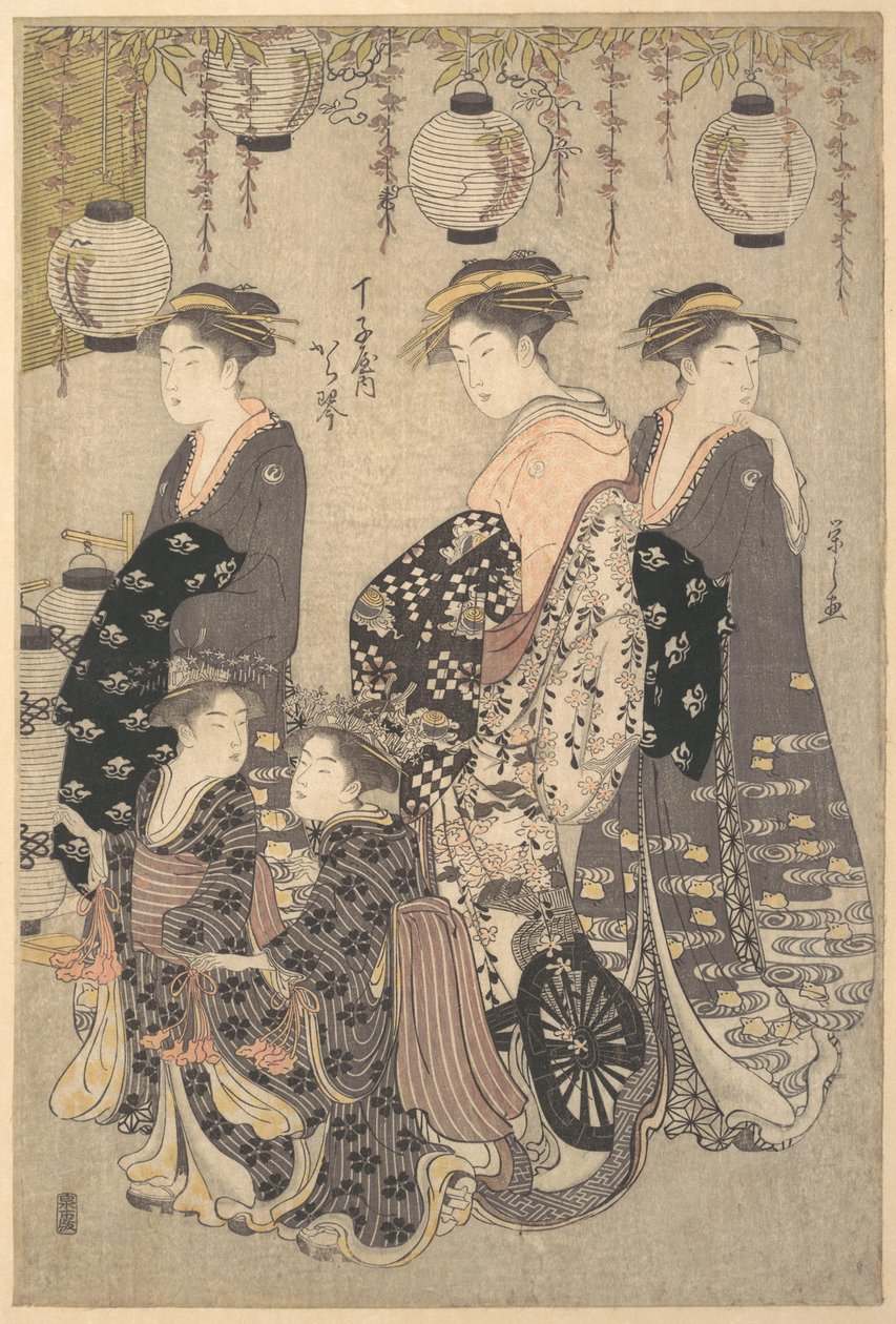 Karakoto z Chojiya na paradzie autorstwa Chobunsai Eishi