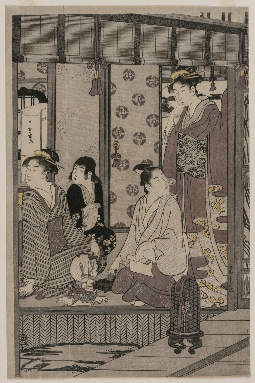 Morning Glory (z serii The Tale of Genji in Elegant Modern Dress) autorstwa Chobunsai Eishi