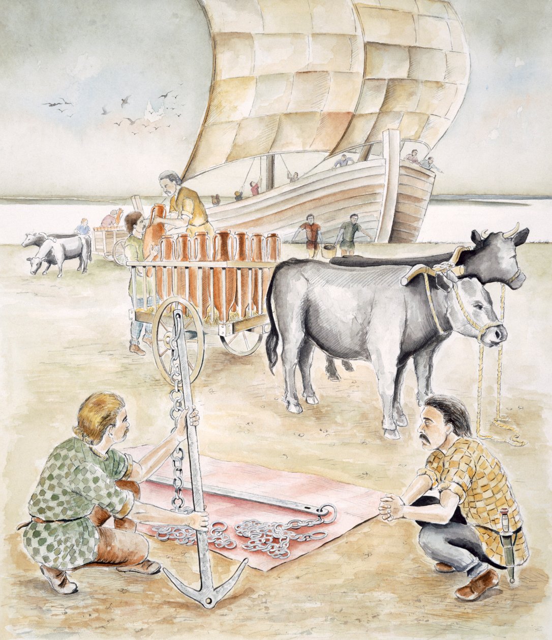 Handel w Hengistbury Head, Dorset, I wiek pne c1990-c2010 autorstwa Chris Evans