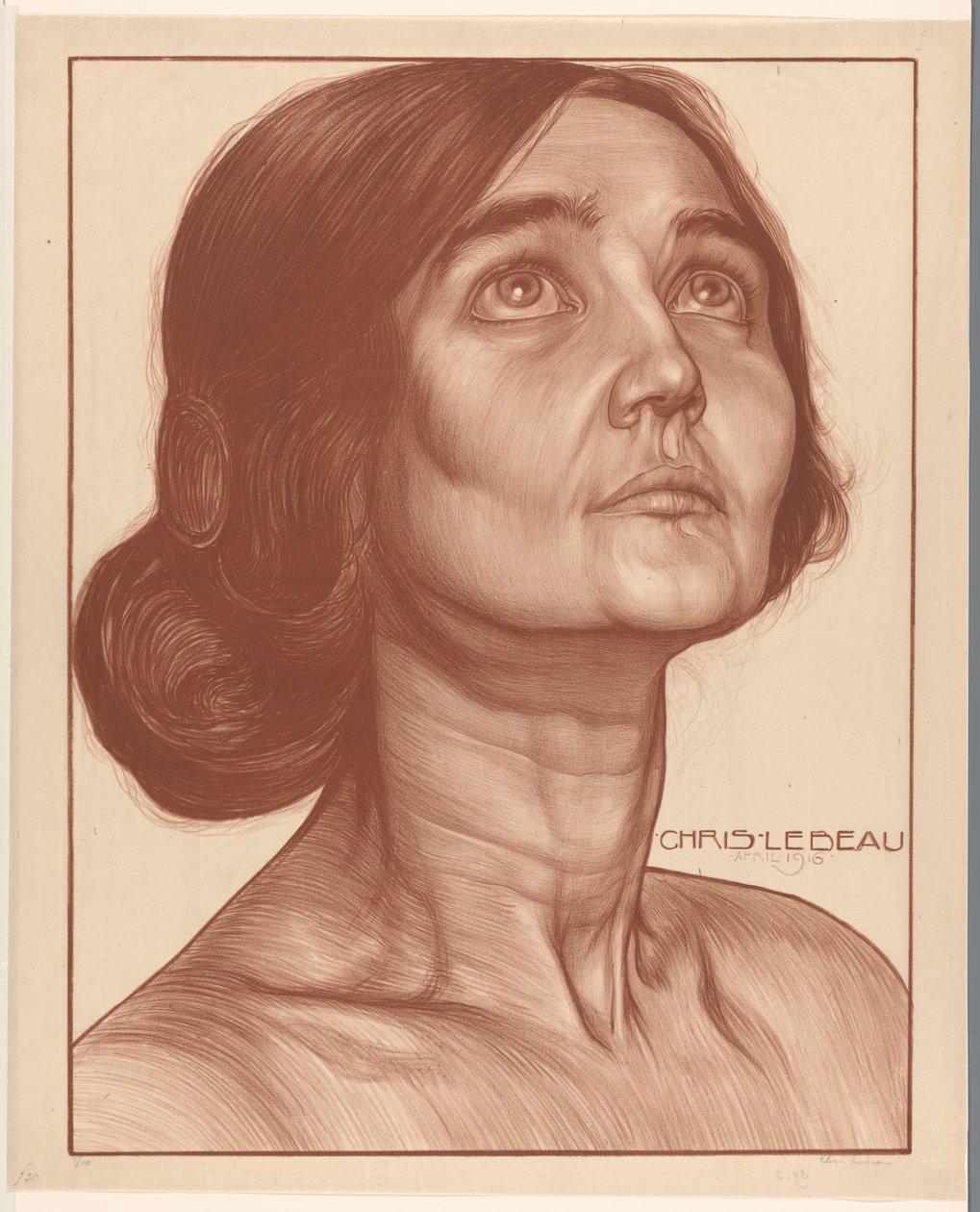 Portret kobiety autorstwa Chris Lebeau (signed by artist)