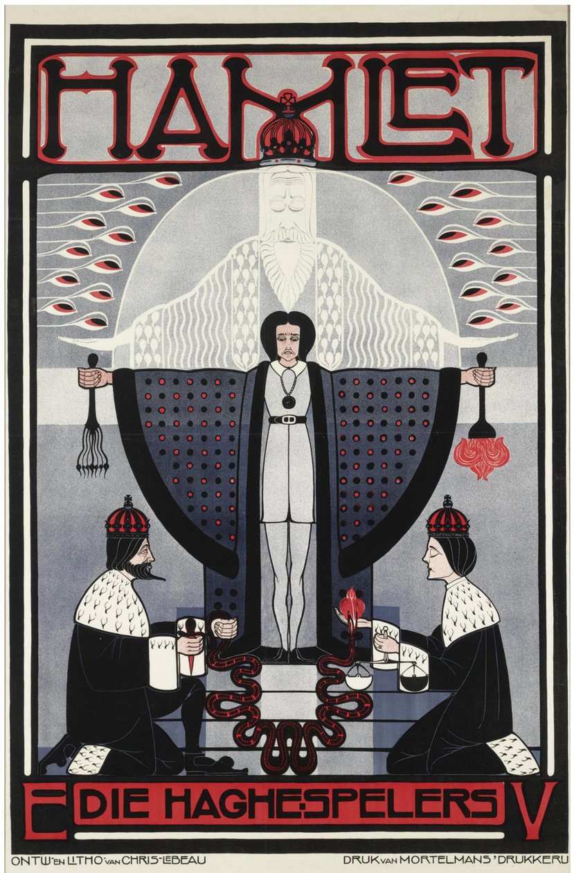 Hamlet par Lebeau, Chris (1878-1945). Litografia kolorowa, rozmiar: 121x79,3 autorstwa Chris Lebeau