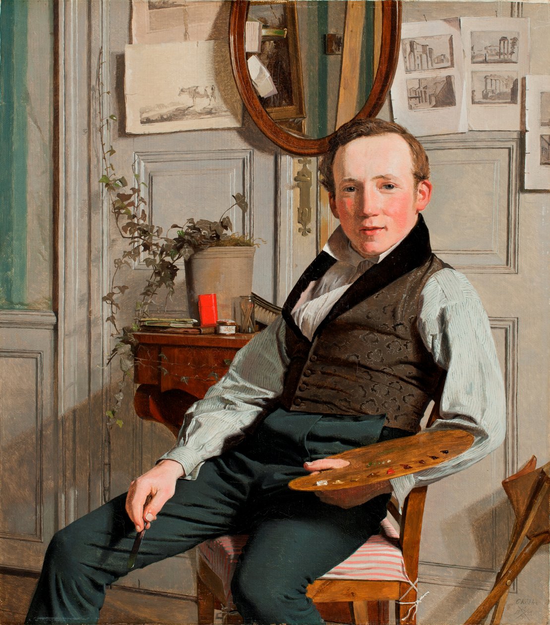 Portret Frederika Sødring autorstwa Christen Schjellerup Købke