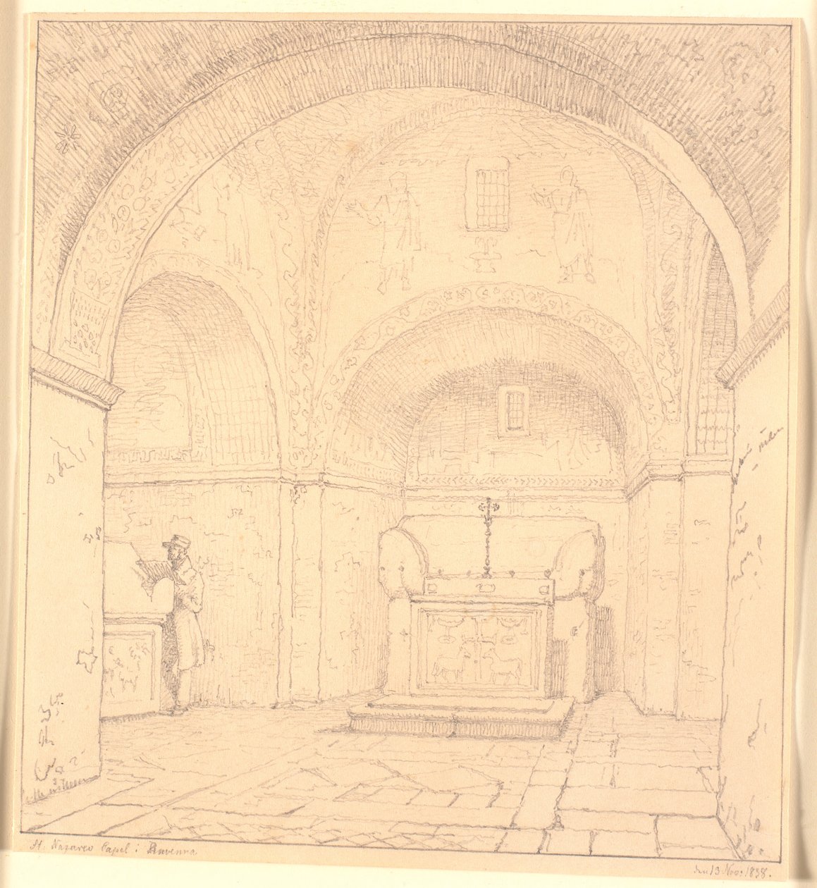 Grav Galla Placydias i St.Nazareo Capel i Ravenna autorstwa Christen Købke
