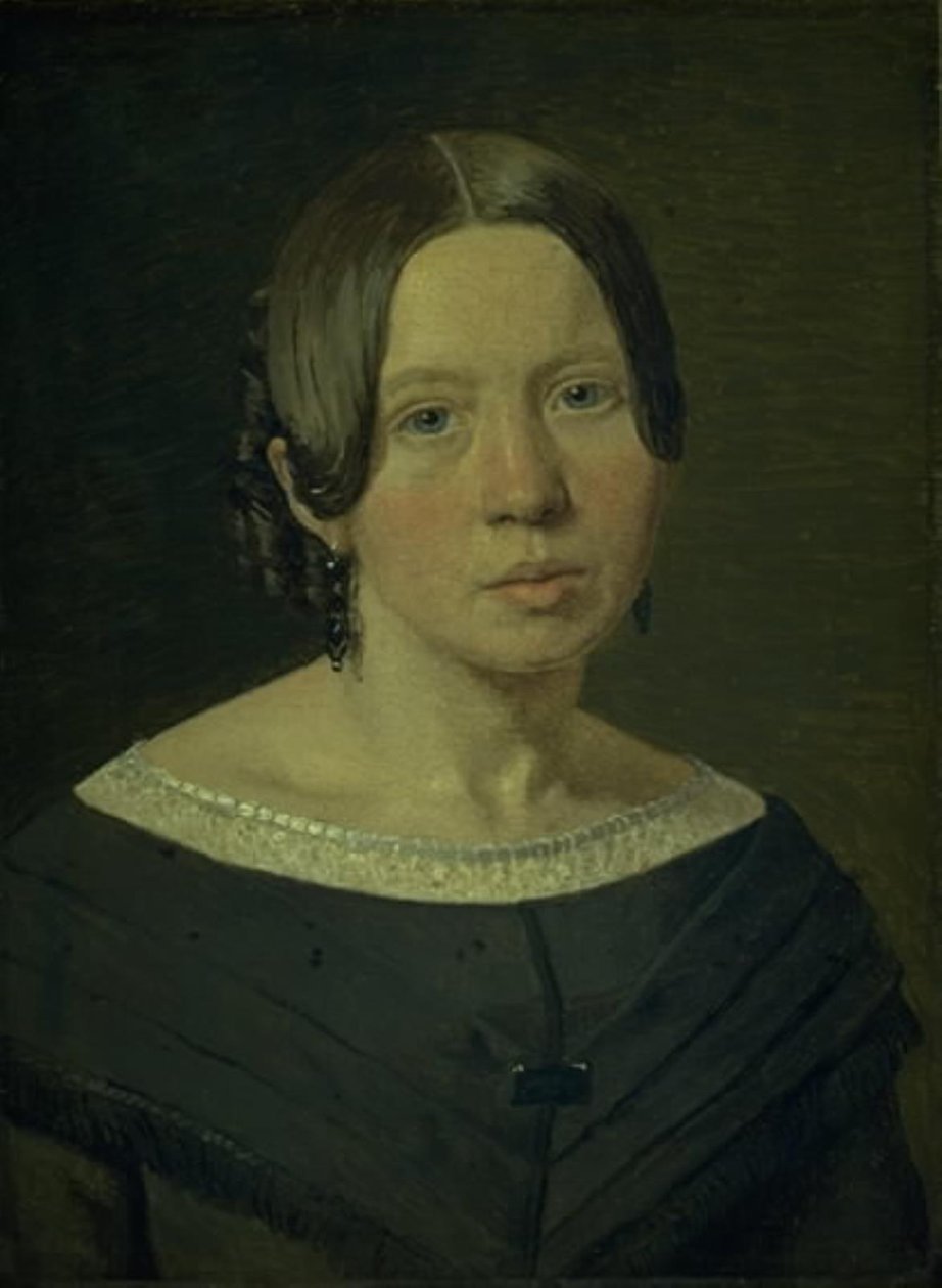 Portret szwagierki artysty Johanne Elisabeth Købke, z domu Sundbye autorstwa Christen Købke