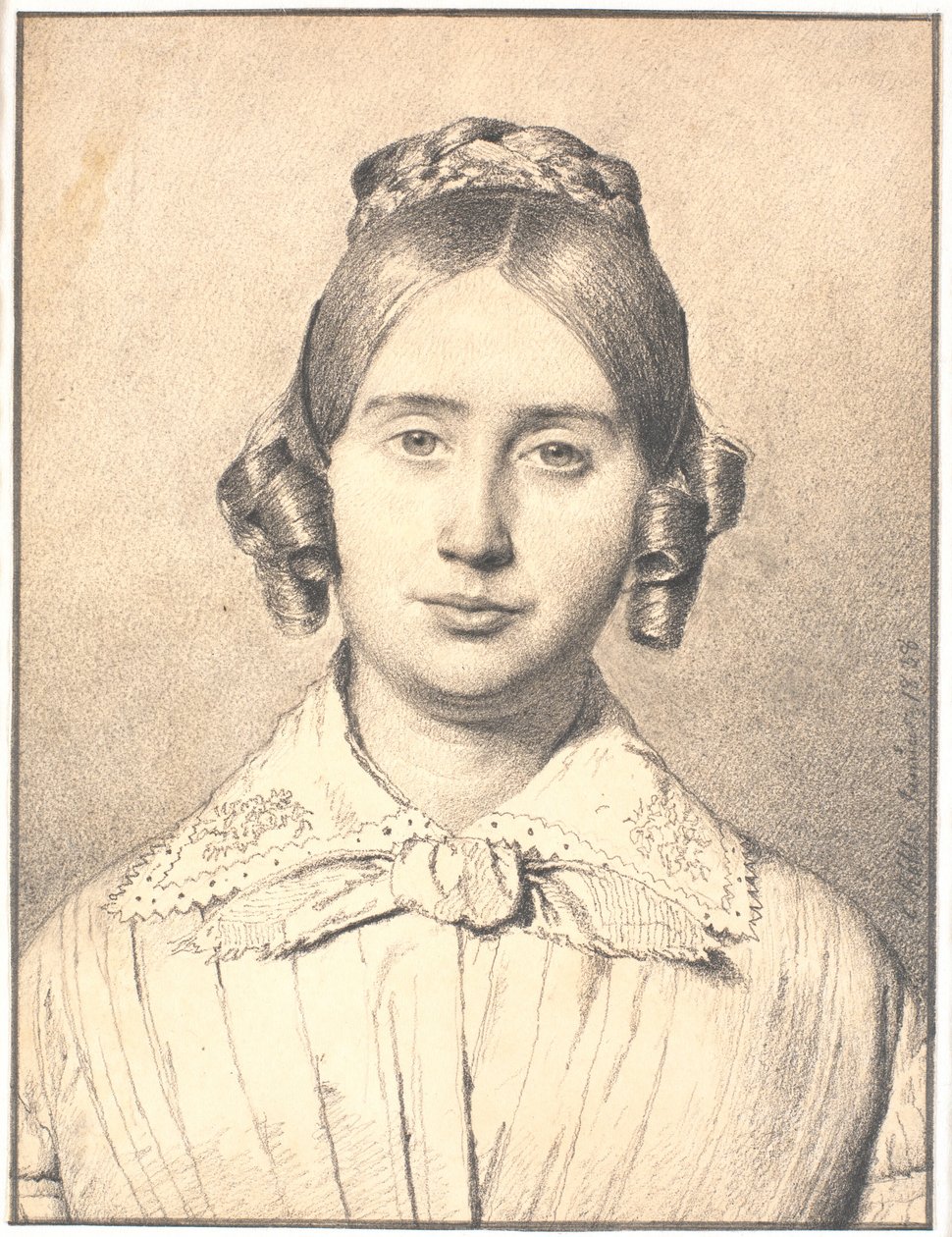 Portret żony artysty, Susanne Cecilie z domu Købke autorstwa Christen Købke